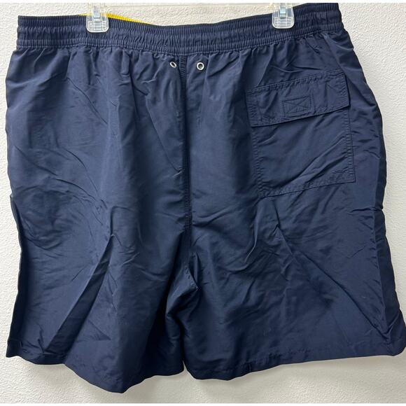 Polo Ralph Lauren Men's Swimsuit Trunks Navy Yellow Pony Size 2XLT - Picture 2 of 8